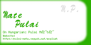 mate pulai business card